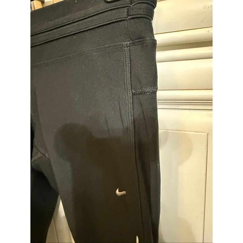Nike Women's Dri-fit Running Cropped Capri Activewear Leggings Black Small